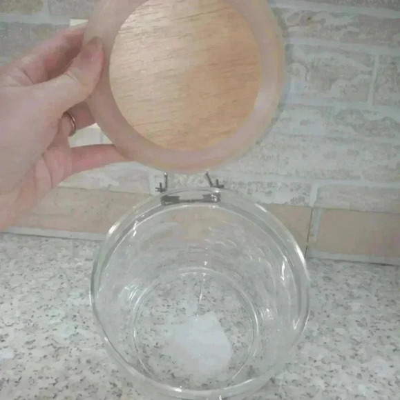 Vintage Glass Cookie Jar With Flower Designs And Lid - Picture 5 of 6